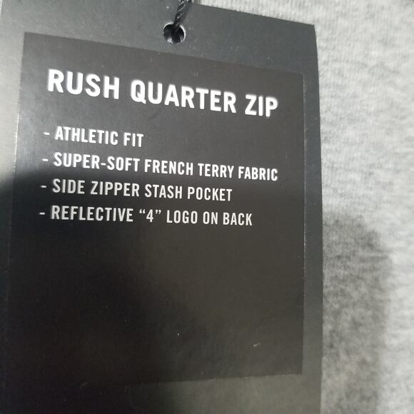 Peloton x Fourlaps Sweatshirt Mens Large Pullover Grey Rush 1/4 Zip Reflective - Picture 8 of 15